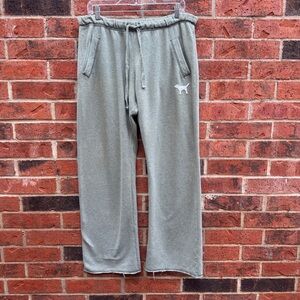 PINK Victoria's Secret Green / Gray Boyfriend Sweatpants